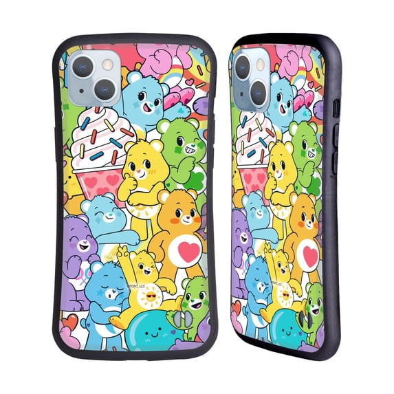 Head Case Designs Officially Licensed Care Bears Sweet And Savory Character Pattern Hybrid Case Compatible with Apple iPhone 14 Plus