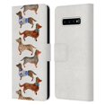 thumbnail image 1 of Head Case Designs Officially Licensed Cat Coquillette Animals Dachshunds Leather Book Wallet Case Cover Compatible with Samsung Galaxy S10+ / S10 Plus, 1 of 6