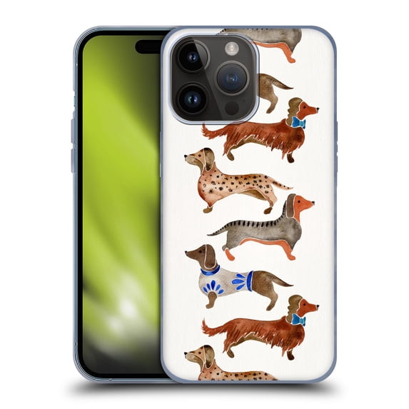Head Case Designs Officially Licensed Cat Coquillette Animals Dachshunds Soft Gel Case Compatible with Apple iPhone 15 Pro Max