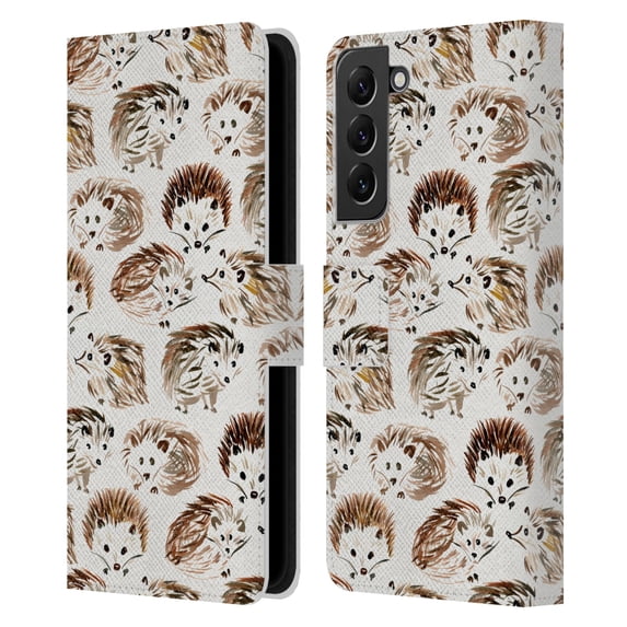 Head Case Designs Officially Licensed Cat Coquillette Animals Hedgehogs Leather Book Wallet Case Cover Compatible with Samsung Galaxy S22+ 5G