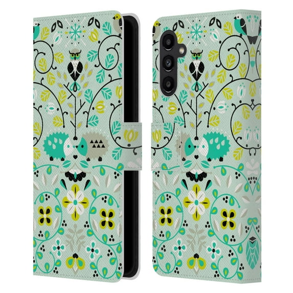 Head Case Designs Officially Licensed Cat Coquillette Animals Hedgehogs Symmetry Leather Book Wallet Case Cover Compatible with Samsung Galaxy A13 5G (2021)