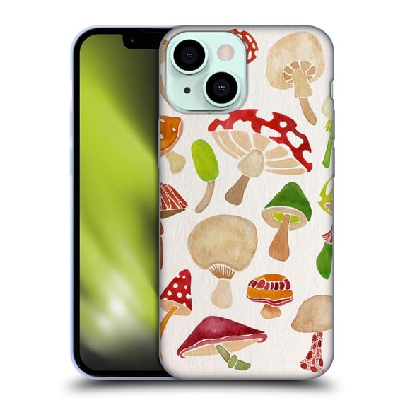 Head Case Designs Officially Licensed Cat Coquillette Nature Mushrooms Soft Gel Case Compatible with Apple iPhone 13 Mini