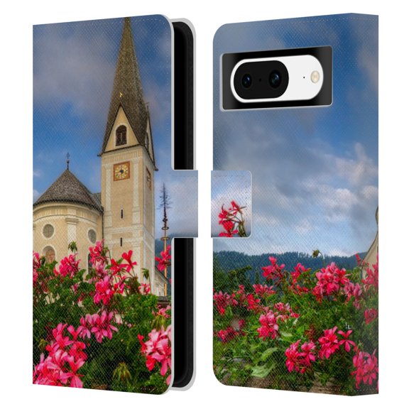 Head Case Designs Officially Licensed Celebrate Life Gallery Florals Austrian Church Leather Book Wallet Case Cover Compatible with Google Pixel 8