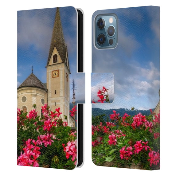 Head Case Designs Officially Licensed Celebrate Life Gallery Florals Austrian Church Leather Book Wallet Case Cover Compatible with Apple iPhone 12 / iPhone 12 Pro