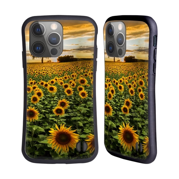 Head Case Designs Officially Licensed Celebrate Life Gallery Florals Big Sunflower Field Hybrid Case Compatible with Apple iPhone 14 Pro