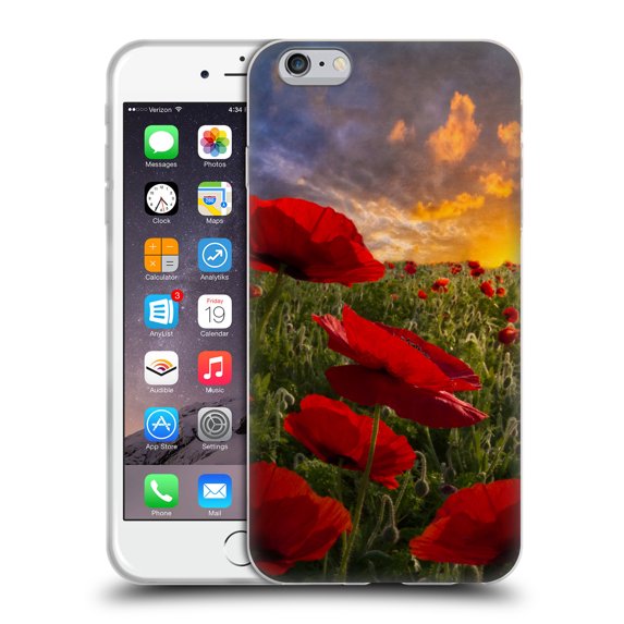 Head Case Designs Officially Licensed Celebrate Life Gallery Florals Red Flower Field Soft Gel Case Compatible with Apple iPhone 6 Plus / iPhone 6s Plus
