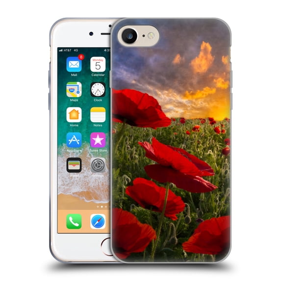 Head Case Designs Officially Licensed Celebrate Life Gallery Florals Red Flower Field Soft Gel Case Compatible with Apple iPhone 7 / 8 / SE 2020 & 2022