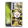 thumbnail image 1 of Head Case Designs NFL Pittsburgh Steelers Graphics Digital Camouflage Soft Gel Case for Samsung Galaxy S21 5G, 1 of 7