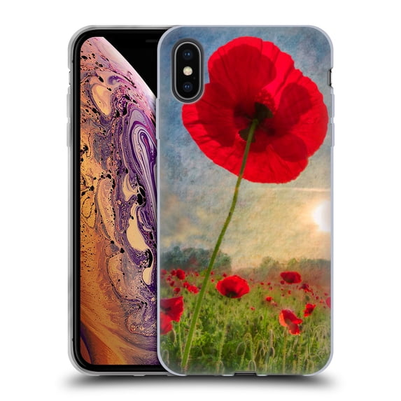 Head Case Designs Officially Licensed Celebrate Life Gallery Florals Red Flower Soft Gel Case Compatible with Apple iPhone XS Max