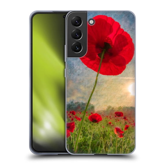 Head Case Designs Officially Licensed Celebrate Life Gallery Florals Red Flower Soft Gel Case Compatible with Samsung Galaxy S22+ 5G