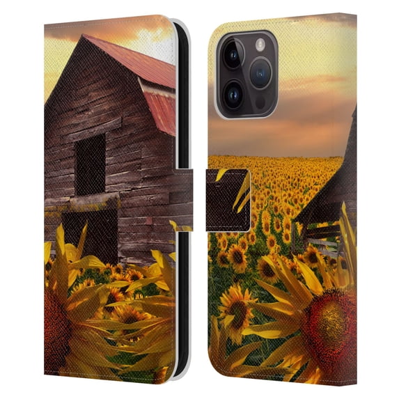 Head Case Designs Officially Licensed Celebrate Life Gallery Florals Sunflower Dance Leather Book Wallet Case Cover Compatible with Apple iPhone 15 Pro Max