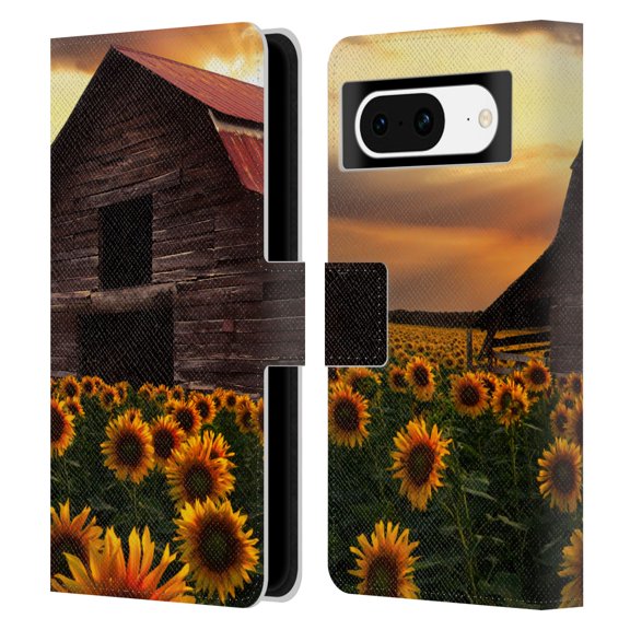 Head Case Designs Officially Licensed Celebrate Life Gallery Florals Sunflower Farm Leather Book Wallet Case Cover Compatible with Google Pixel 8