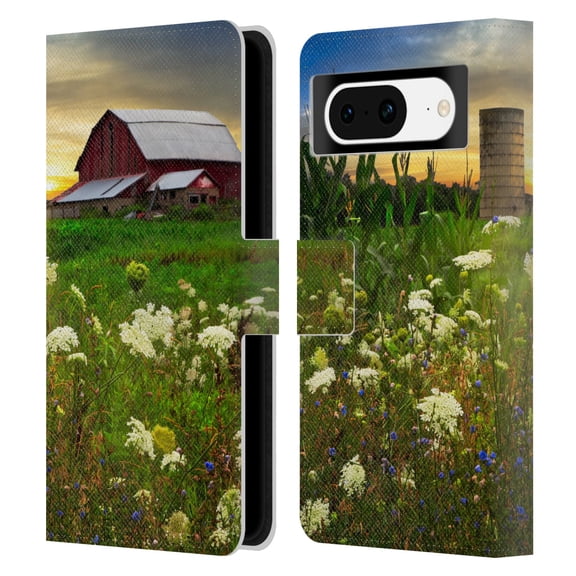 Head Case Designs Officially Licensed Celebrate Life Gallery Florals Sunset Lace Pastures Leather Book Wallet Case Cover Compatible with Google Pixel 8