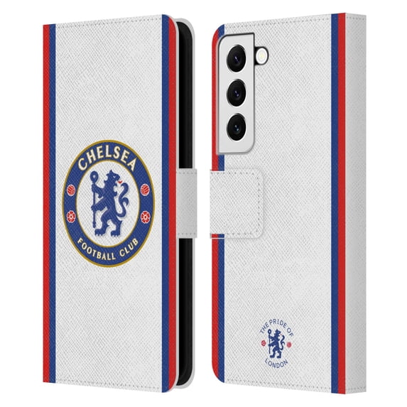 Head Case Designs Officially Licensed Chelsea Football Club 2019/20 Kit Away Leather Book Wallet Case Cover Compatible with Samsung Galaxy S22 5G