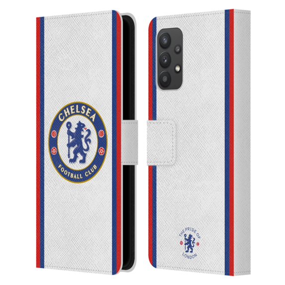 Head Case Designs Officially Licensed Chelsea Football Club 2019/20 Kit Away Leather Book Wallet Case Cover Compatible with Samsung Galaxy A32 5G / M32 5G (2021)