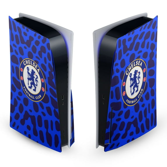 Head Case Designs Officially Licensed Chelsea Football Club Art Animal Print Vinyl Sticker Skin Decal Cover Compatible with Sony PS5 Disc Edition Console