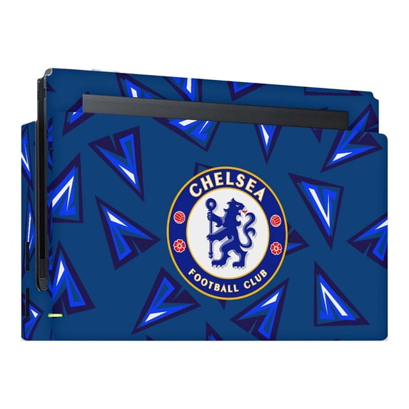Head Case Designs Officially Licensed Chelsea Football Club Art Geometric Pattern Vinyl Sticker Skin Decal Cover Compatible with Nintendo Switch Console & Dock