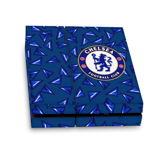 Head Case Designs Officially Licensed Chelsea Football Club Art Geometric Pattern Vinyl Sticker Skin Decal Cover Compatible with Sony PS4 Console