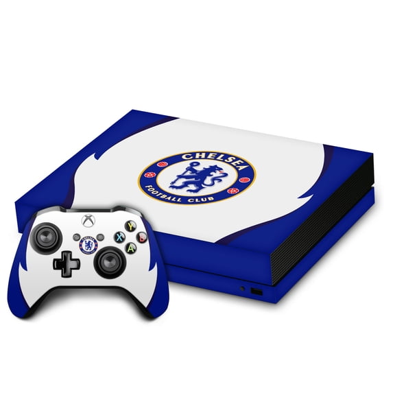 Head Case Designs Officially Licensed Chelsea Football Club Art Side Details Vinyl Sticker Skin Decal Cover Compatible with Microsoft Xbox One X Bundle