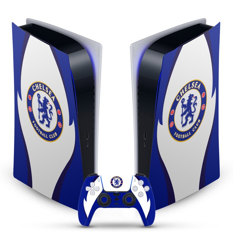 Official Chelsea FC Art Vinyl Skin For PS5 DualSense Controller – Glossy Finish