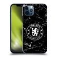 thumbnail image 1 of Head Case Designs Officially Licensed Chelsea Football Club Crest Black Marble Hard Back Case Compatible with Apple iPhone 12 / iPhone 12 Pro, 1 of 7
