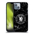 thumbnail image 1 of Head Case Designs Officially Licensed Chelsea Football Club Crest Black Marble Hard Back Case Compatible with Apple iPhone 14, 1 of 7