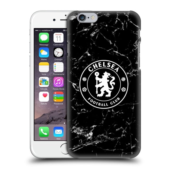 Head Case Designs Officially Licensed Chelsea Football Club Crest Black Marble Hard Back Case Compatible with Apple iPhone 6 / iPhone 6s