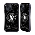 thumbnail image 1 of Head Case Designs Officially Licensed Chelsea Football Club Crest Black Marble Hybrid Case Compatible with Apple iPhone 15, 1 of 7