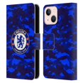 thumbnail image 1 of Head Case Designs Officially Licensed Chelsea Football Club Crest Camouflage Leather Book Wallet Case Cover Compatible with Apple iPhone 13 Mini, 1 of 6