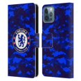 thumbnail image 1 of Head Case Designs Officially Licensed Chelsea Football Club Crest Camouflage Leather Book Wallet Case Cover Compatible with Apple iPhone 12 / iPhone 12 Pro, 1 of 6