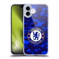 thumbnail image 1 of Head Case Designs Chelsea Football Club Crest Camouflage Soft Gel Case for Apple iPhone 16 Plus, 1 of 7