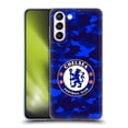 thumbnail image 1 of Head Case Designs Officially Licensed Chelsea Football Club Crest Camouflage Soft Gel Case Compatible with Samsung Galaxy S21+ 5G, 1 of 7
