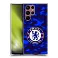 thumbnail image 1 of Head Case Designs Officially Licensed Chelsea Football Club Crest Camouflage Soft Gel Case Compatible with Samsung Galaxy S22 Ultra 5G, 1 of 7