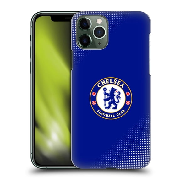 Head Case Designs Officially Licensed Chelsea Football Club Crest Halftone Hard Back Case Compatible with Apple iPhone 11 Pro