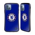 thumbnail image 1 of Head Case Designs Officially Licensed Chelsea Football Club Crest Halftone Hybrid Case Compatible with Apple iPhone 13, 1 of 7