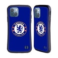 thumbnail image 1 of Head Case Designs Officially Licensed Chelsea Football Club Crest Plain Blue Hybrid Case Compatible with Apple iPhone 13, 1 of 7