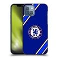 thumbnail image 1 of Head Case Designs Officially Licensed Chelsea Football Club Crest Stripes Hard Back Case Compatible with Apple iPhone 13, 1 of 7