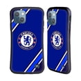 thumbnail image 1 of Head Case Designs Officially Licensed Chelsea Football Club Crest Stripes Hybrid Case Compatible with Apple iPhone 13, 1 of 7