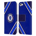 thumbnail image 1 of Head Case Designs Officially Licensed Chelsea Football Club Crest Stripes Leather Book Wallet Case Cover Compatible with Apple Touch 6th Gen / Touch 7th Gen, 1 of 6