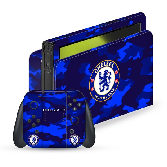 Head Case Designs Officially Licensed Chelsea Football Club Mixed Logo Camouflage Vinyl Sticker Skin Decal Cover Compatible with Nintendo Switch OLED