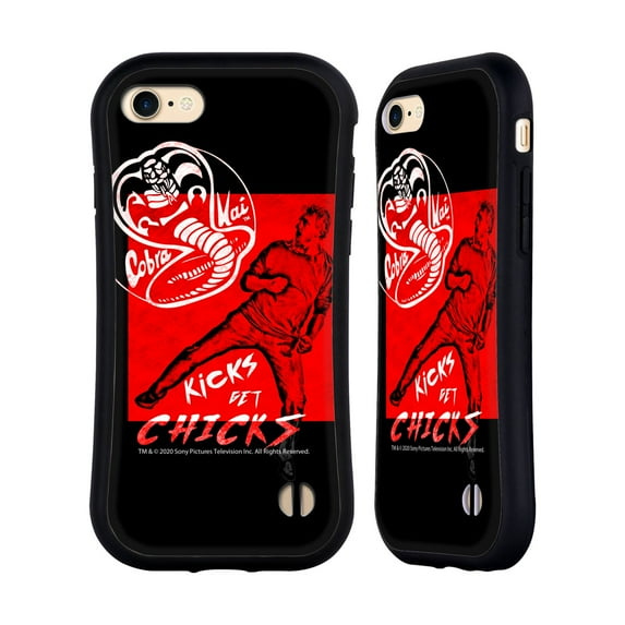 Head Case Designs Officially Licensed Cobra Kai Composed Art John Lawrence Kicks Hybrid Case Compatible with Apple iPhone 7 / 8 / SE 2020 & 2022
