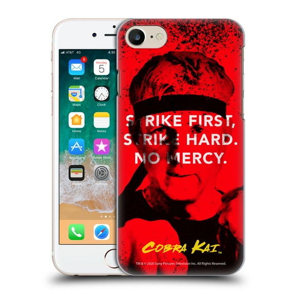 Head Case Designs Officially Licensed Cobra Kai Composed Art John Lawrence Strike Hard Back Case Compatible with Apple iPhone 7 / 8 / SE 2020 & 2022
