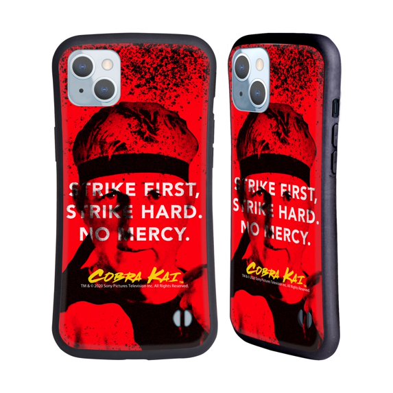 Head Case Designs Officially Licensed Cobra Kai Composed Art John Lawrence Strike Hybrid Case Compatible with Apple iPhone 14 Plus