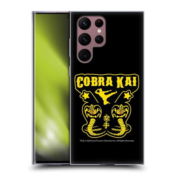 Head Case Designs Officially Licensed Cobra Kai Composed Art Logo Soft Gel Case Compatible with Samsung Galaxy S22 Ultra 5G