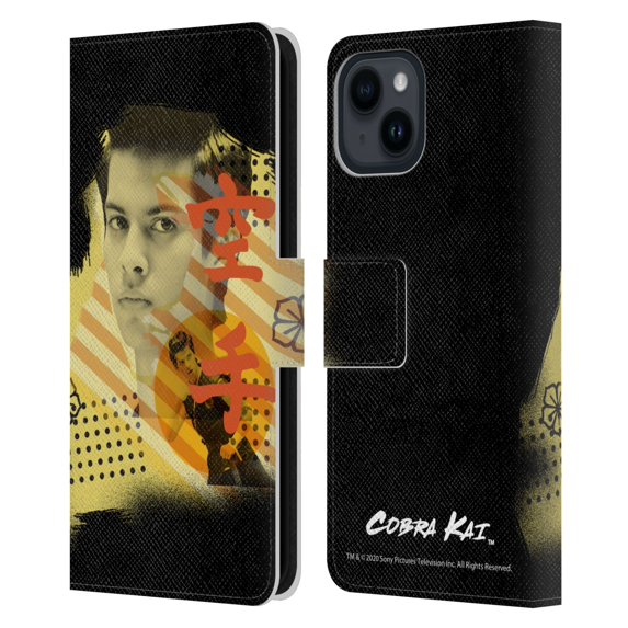 Head Case Designs Officially Licensed Cobra Kai Composed Art Miguel Diaz Leather Book Wallet Case Cover Compatible with Apple iPhone 15