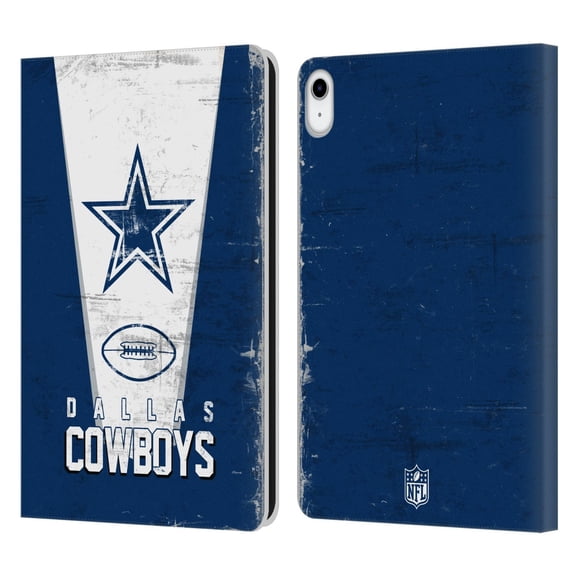 Head Case Designs NFL Dallas Cowboys Logo Art Banner Leather Book Wallet Case Cover For Apple iPad 10.9 2022/2025