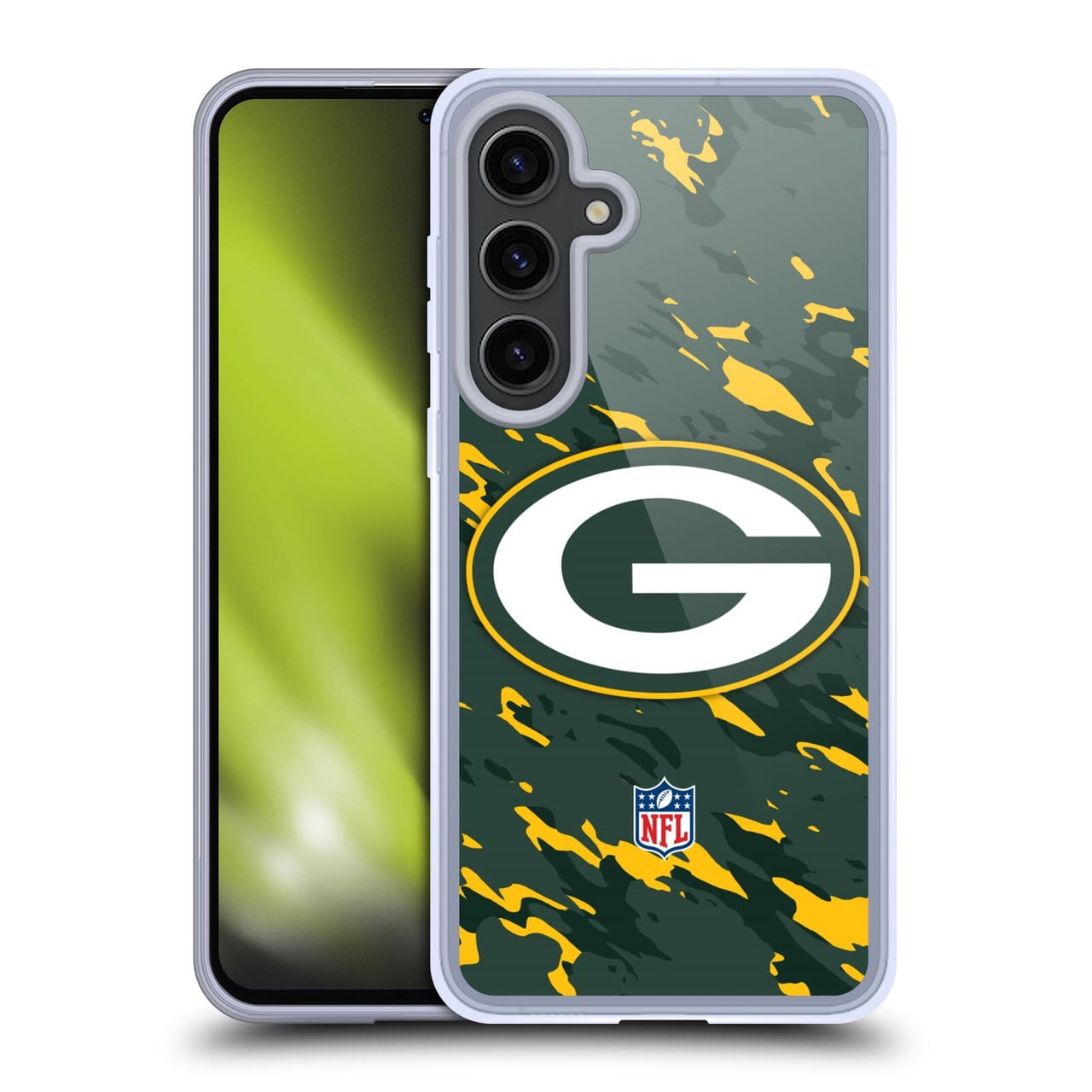 Head Case Designs NFL Green Bay Packers Logo Camou Soft Gel Case for Samsung Galaxy S24+ 5G