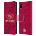 thumbnail image 1 of Head Case Designs NFL San Francisco 49ers Graphics Coloured Marble Leather Book Wallet Case Cover For Apple iPhone XR, 1 of 6