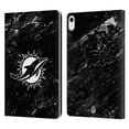 thumbnail image 1 of Head Case Designs NFL Miami Dolphins Artwork Marble Leather Book Wallet Case Cover For Apple iPad 10.9 2022/2025, 1 of 6