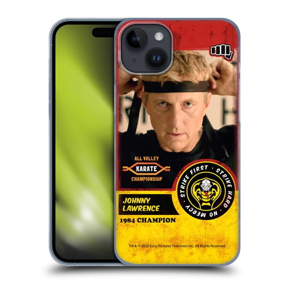 Head Case Designs Officially Licensed Cobra Kai Graphics 2 Johnny Lawrence Karate Hard Back Case Compatible with Apple iPhone 15 Plus